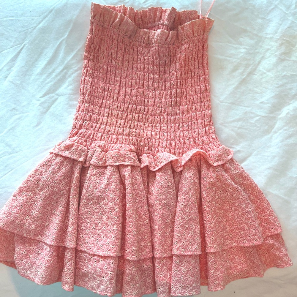 NBD light pink mini dress